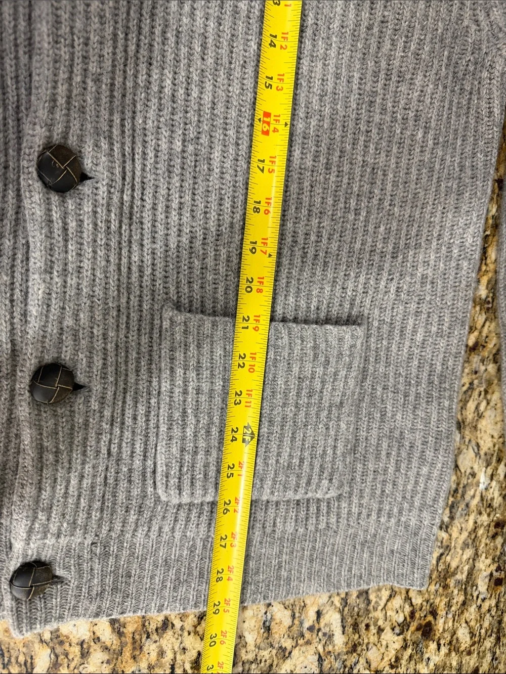 Banana Republic Wool Camel Hair Shawl Collar Cardigan Sweater XL Gray Soft Warm